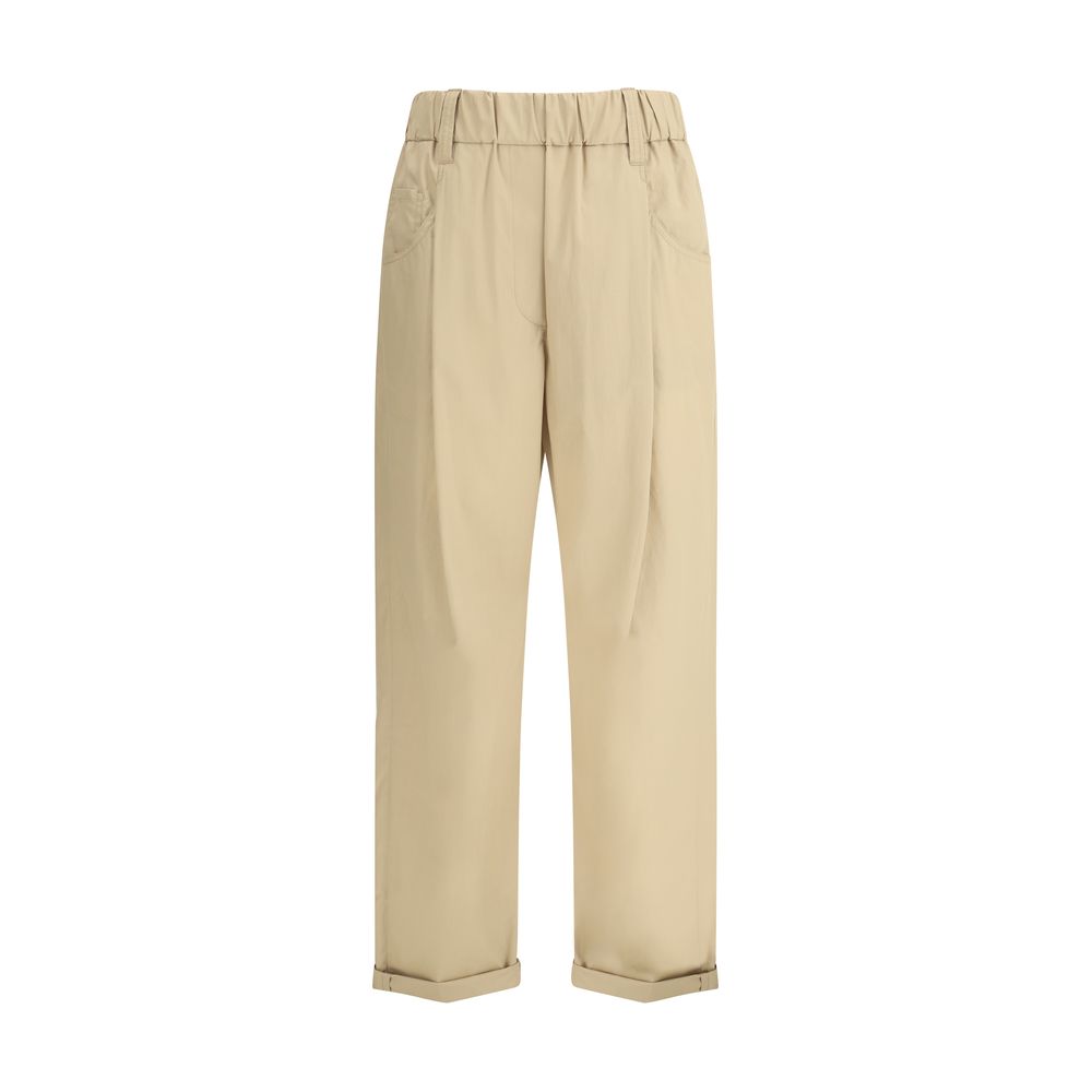 Brunello Cucinelli Cotton Elasticated Pants