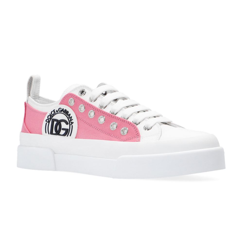 Dolce & Gabbana Pink Cotton Sneaker