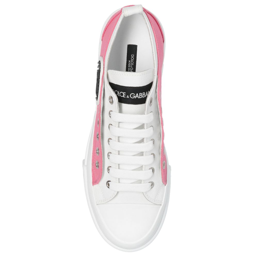 Dolce & Gabbana Pink Cotton Sneaker