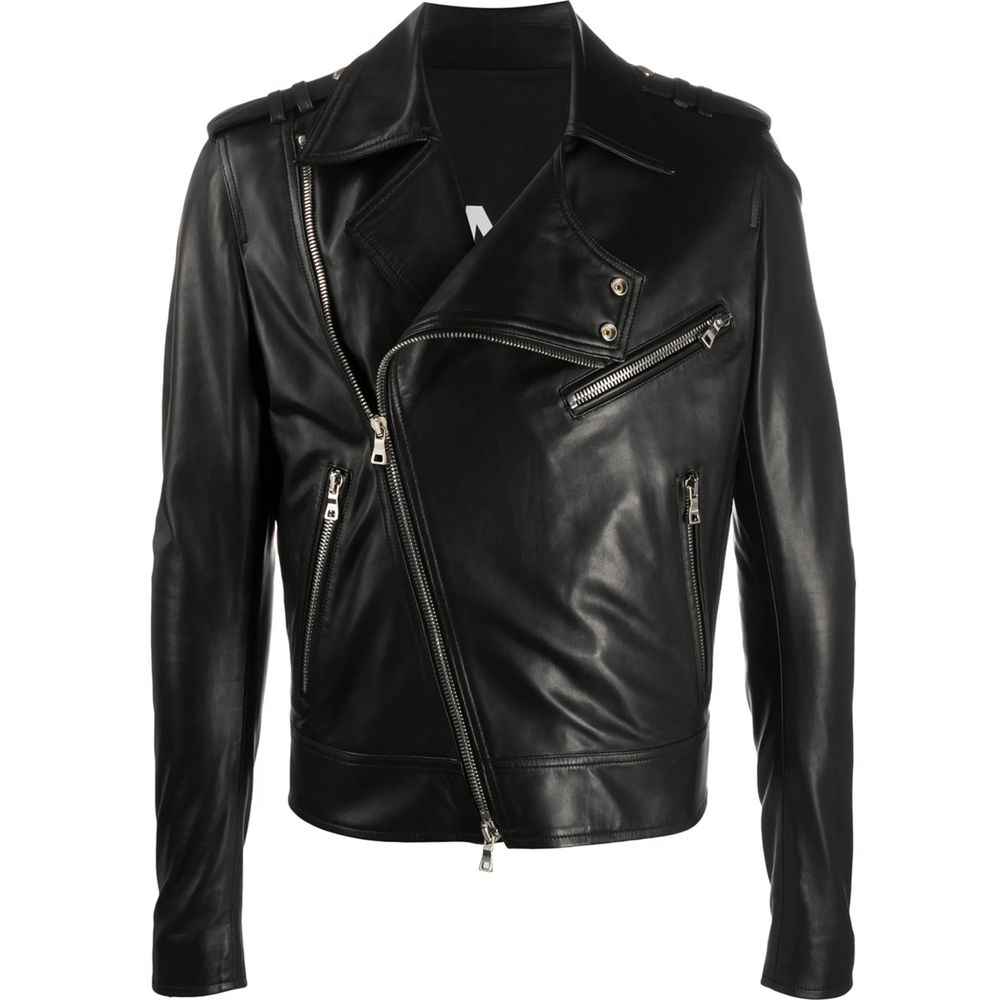 Balmain Black Leather Jacket