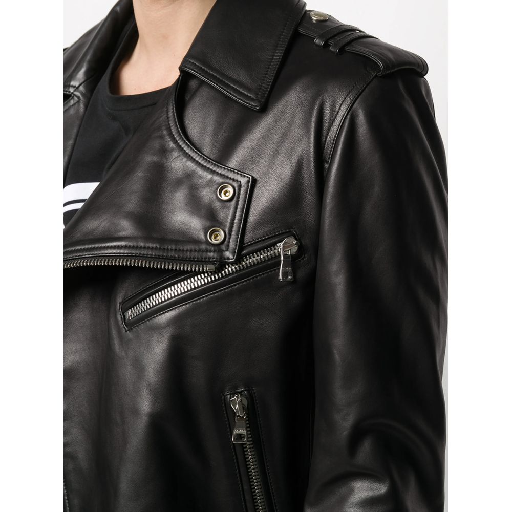 Balmain Black Leather Jacket