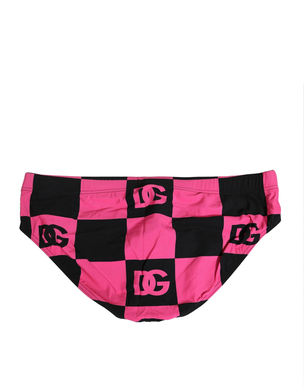 Dolce & Gabbana Black Pink Nylon Logo Beachwear Brief Swimwear