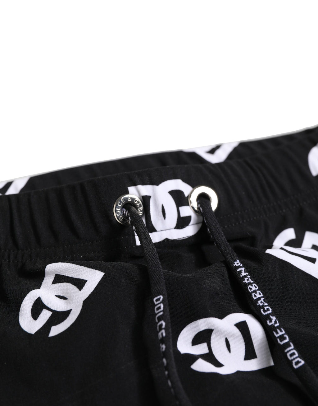 Dolce & Gabbana Black Nylon Logo Print Beachwear Brief Swimwear