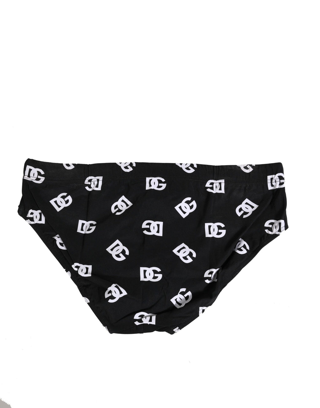 Dolce & Gabbana Black Nylon Logo Print Beachwear Brief Swimwear