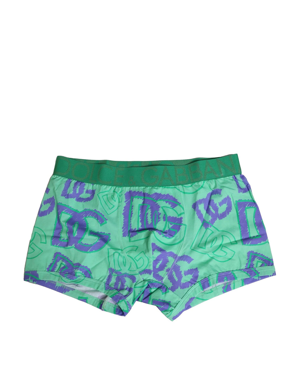 Dolce & Gabbana Green Cotton DG Logo Printed Boxer Underwear