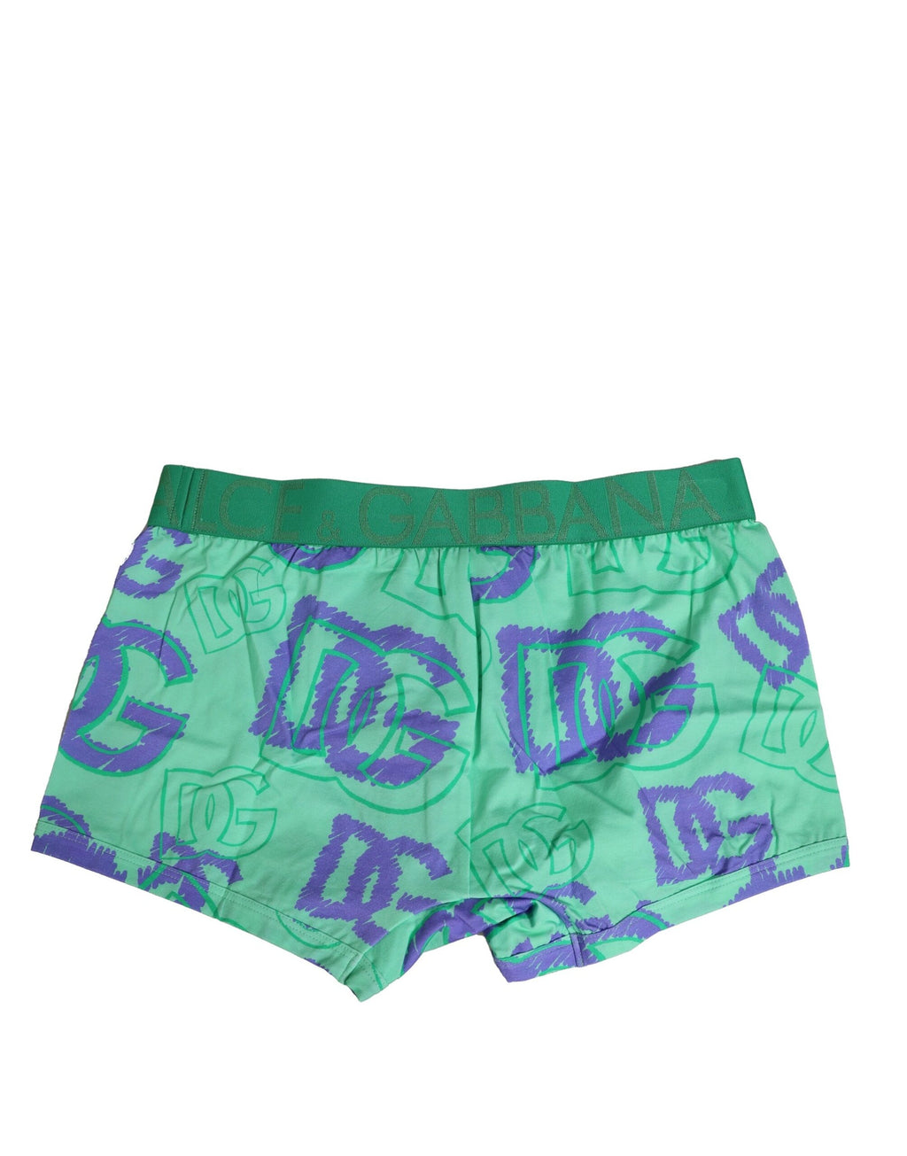 Dolce & Gabbana Green Cotton DG Logo Printed Boxer Underwear