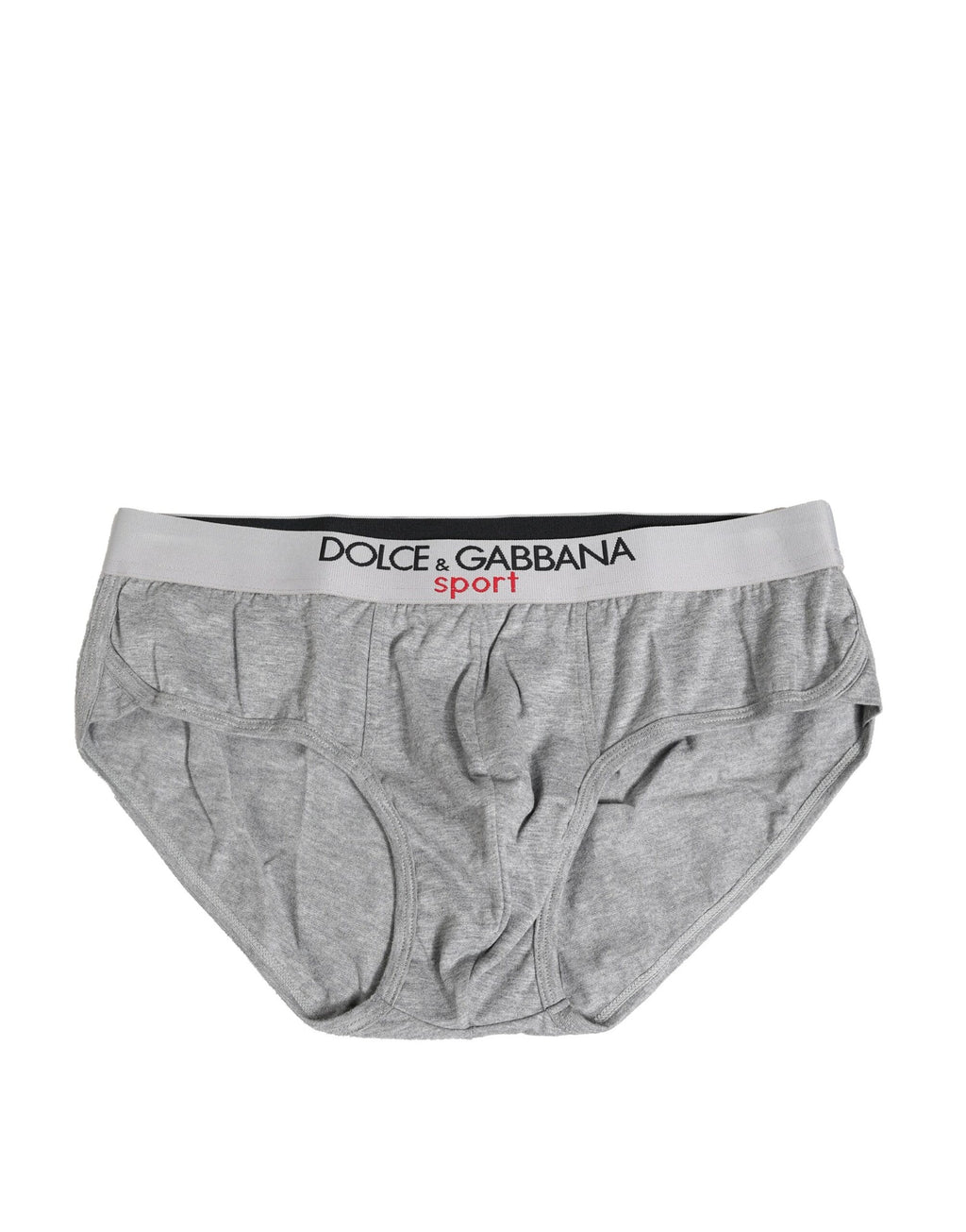 Dolce & Gabbana Gray Cotton Stretch Regular Men Brief Underwear