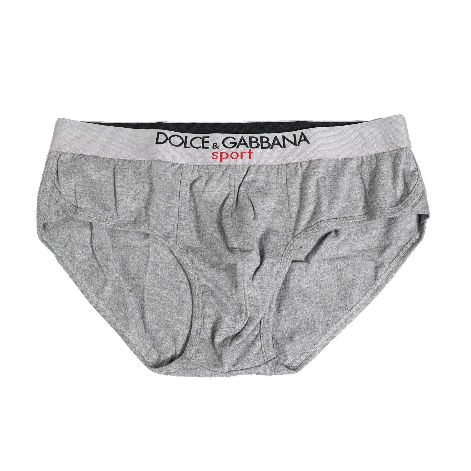 Dolce & Gabbana Gray Cotton Stretch Regular Men Brief Underwear