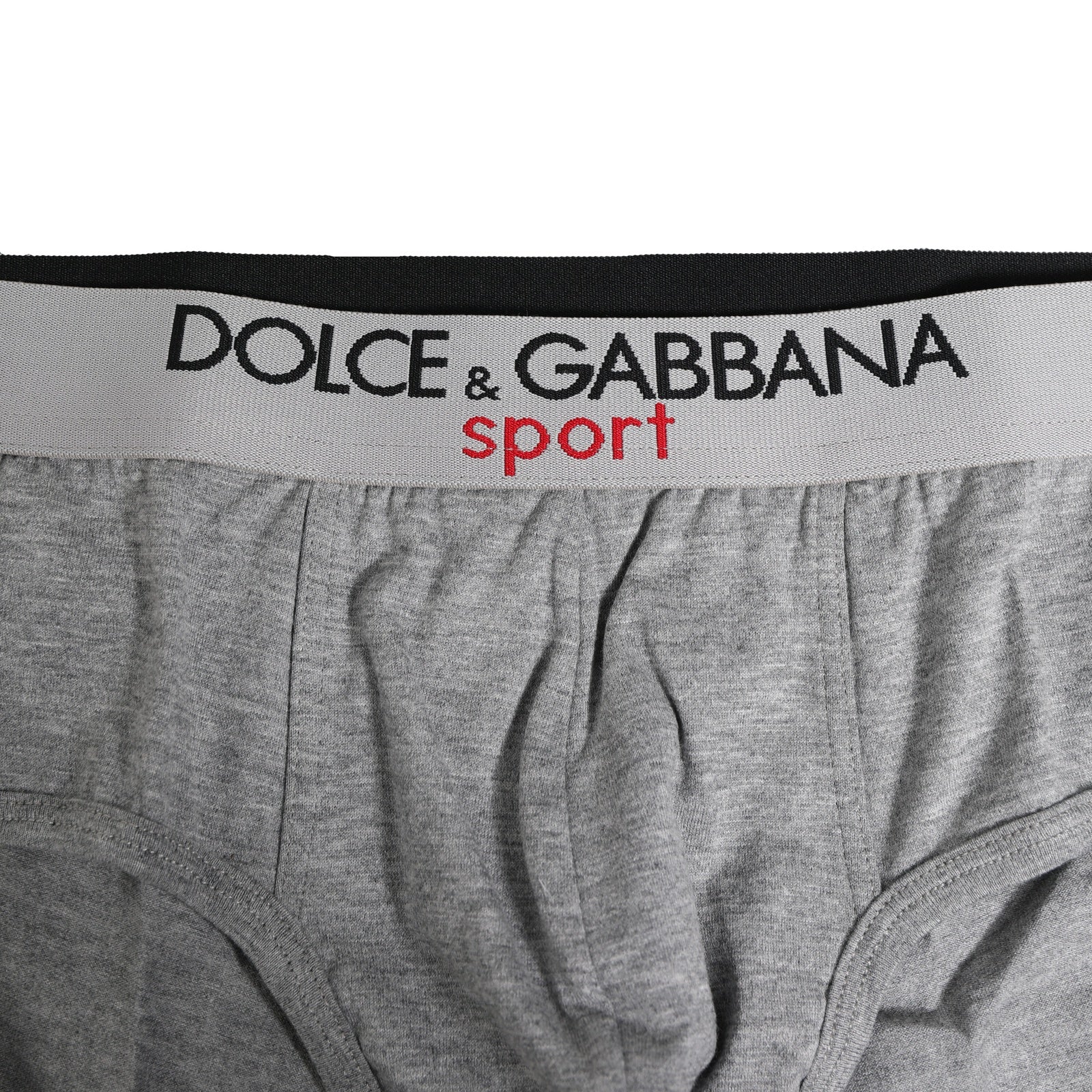 Dolce & Gabbana Gray Cotton Stretch Regular Men Brief Underwear