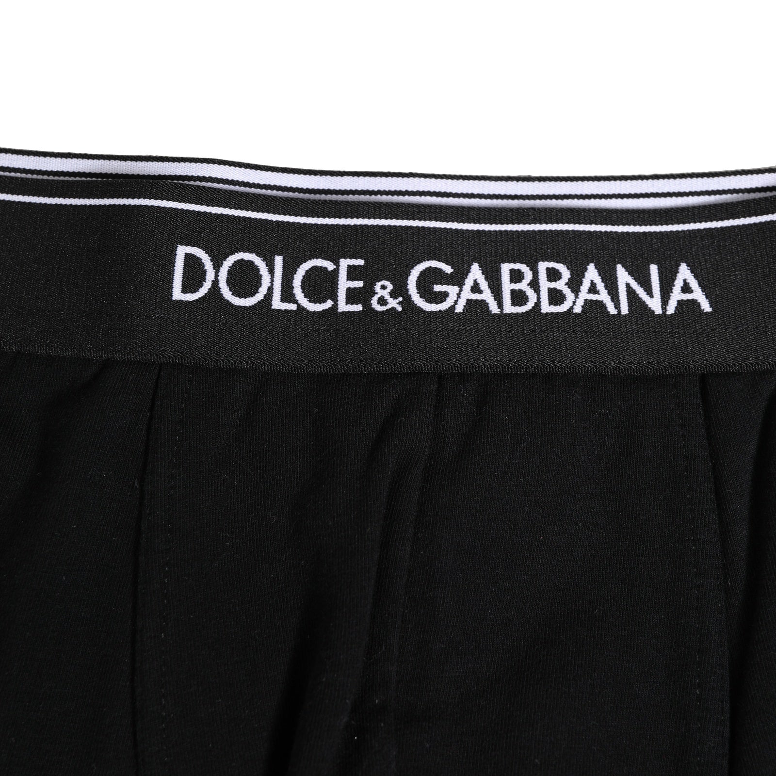 Dolce & Gabbana Black Cotton Stretch Regular Boxer Underwear