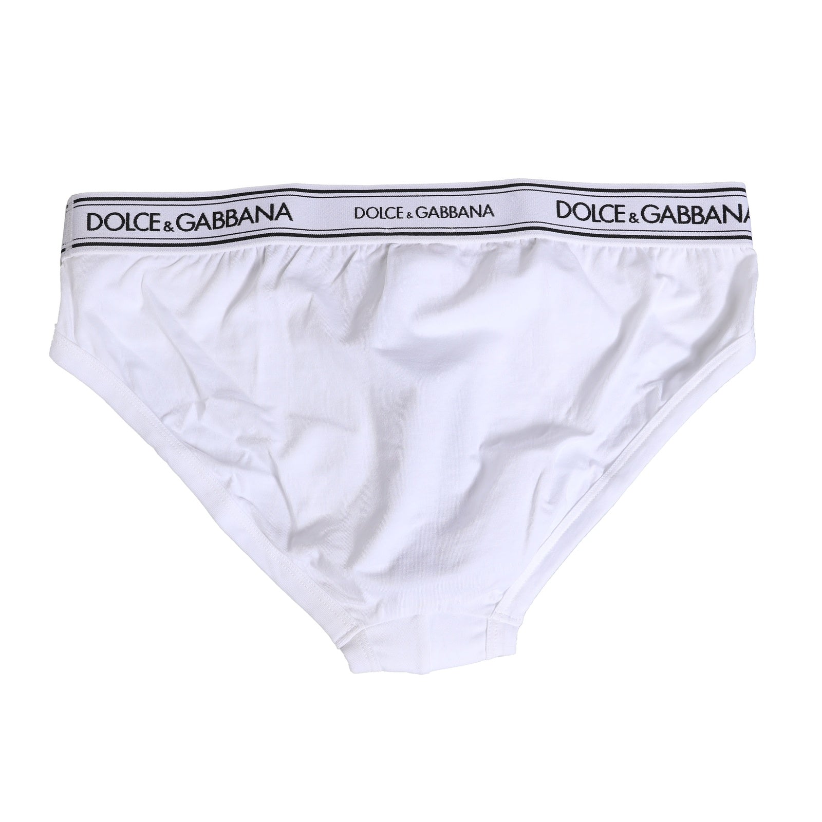Dolce & Gabbana White Cotton Stretch Regular Brief Underwear