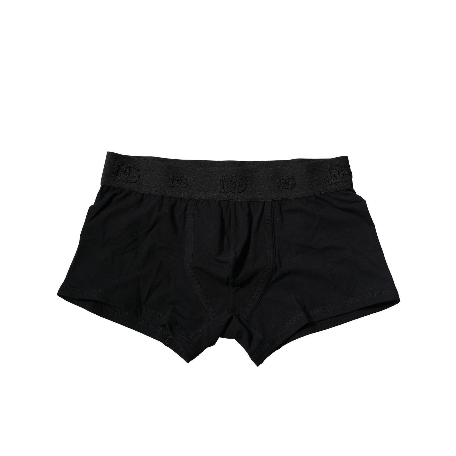 Dolce & Gabbana Black Cotton Stretch Regular Boxer Underwear