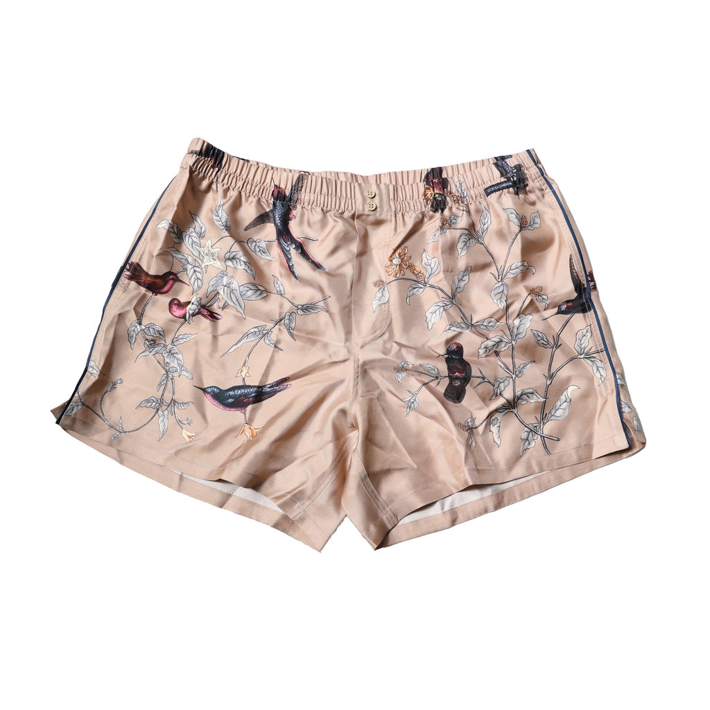 Dolce & Gabbana Peach Birds Printed Boxer Shorts Underwear