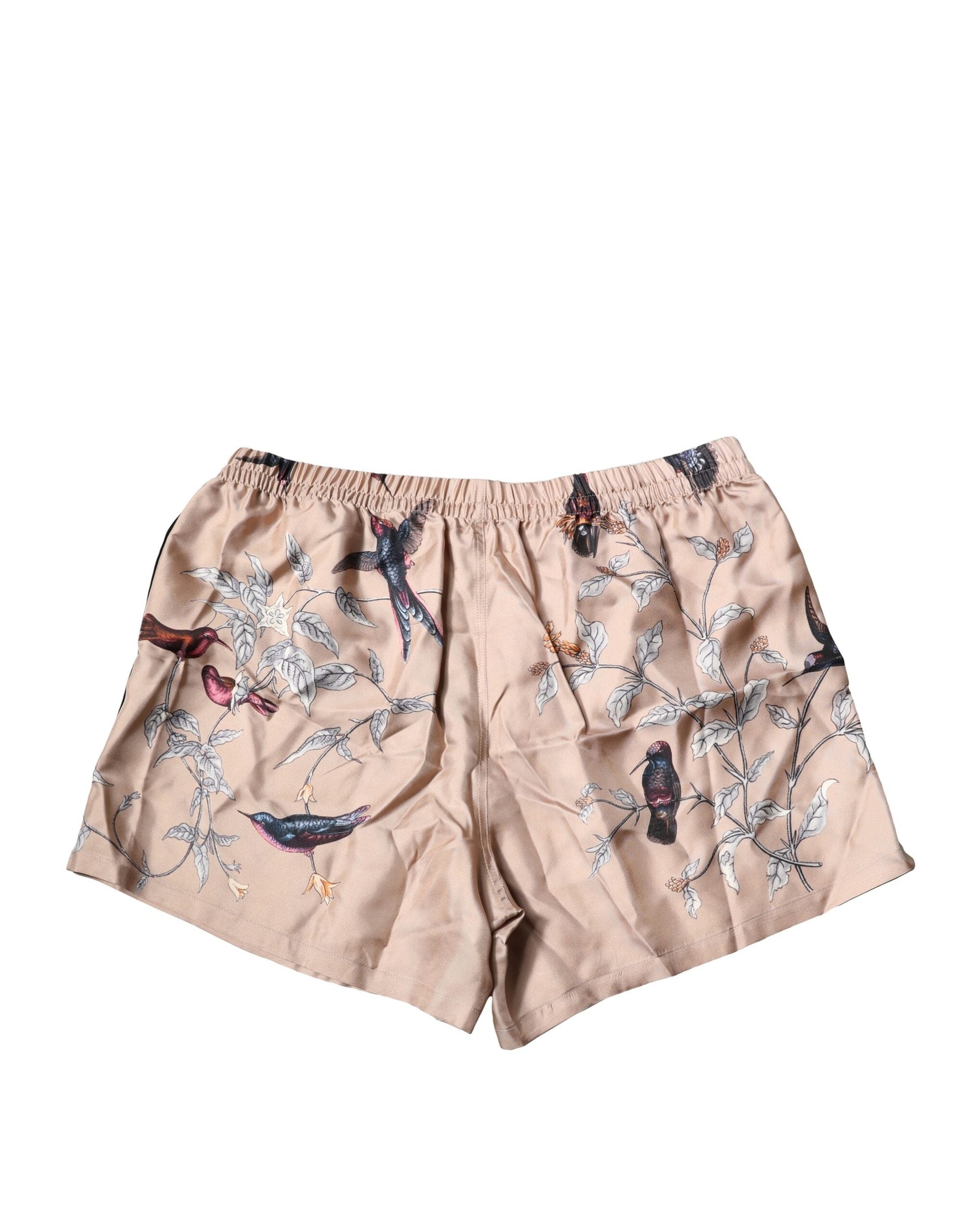Dolce & Gabbana Peach Birds Printed Boxer Shorts Underwear