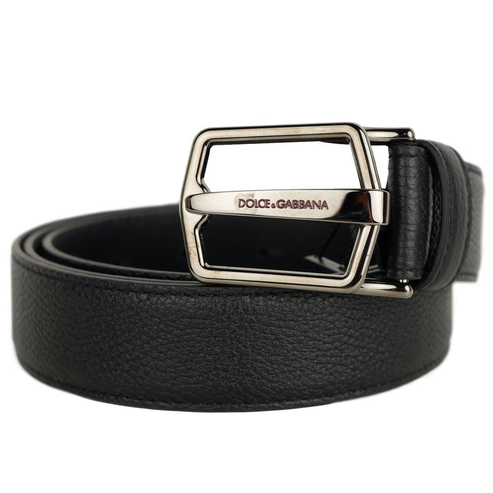 Dolce & Gabbana Black Calfskin Belt