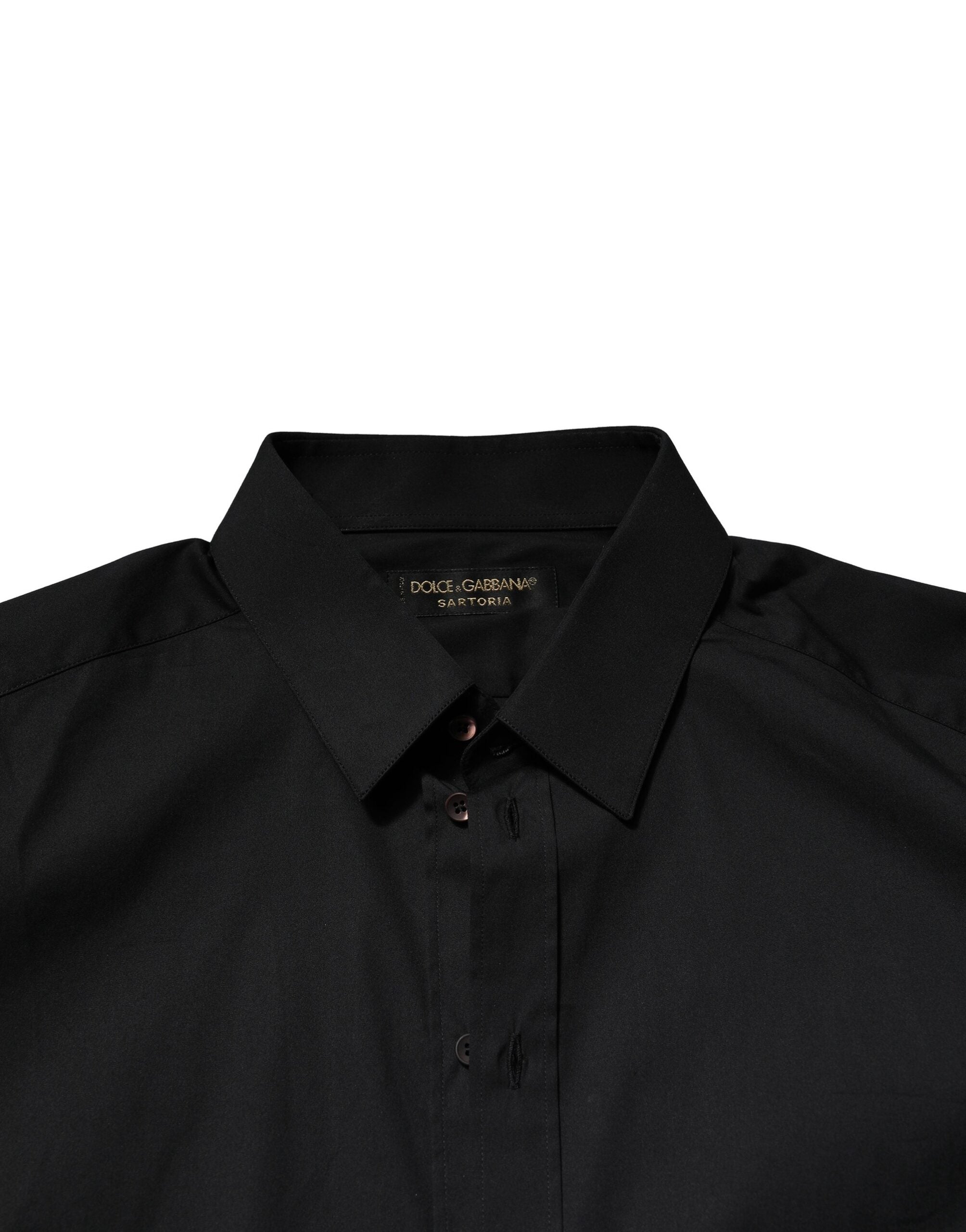 Dolce & Gabbana Black SARTORIA Cotton Formal Men Dress Shirt
