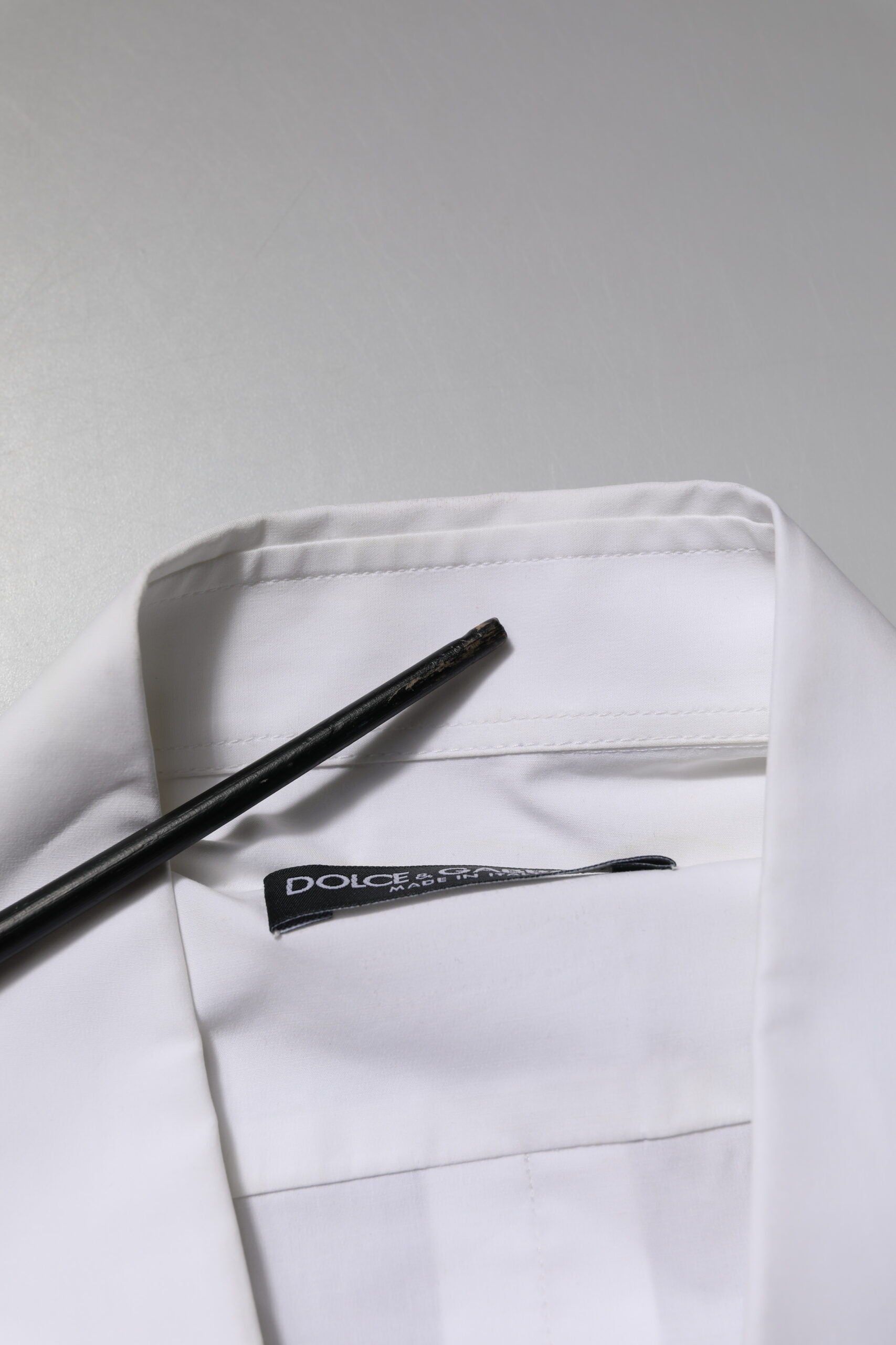 Dolce & Gabbana White Cotton Long Sleeves Dress Formal Shirt