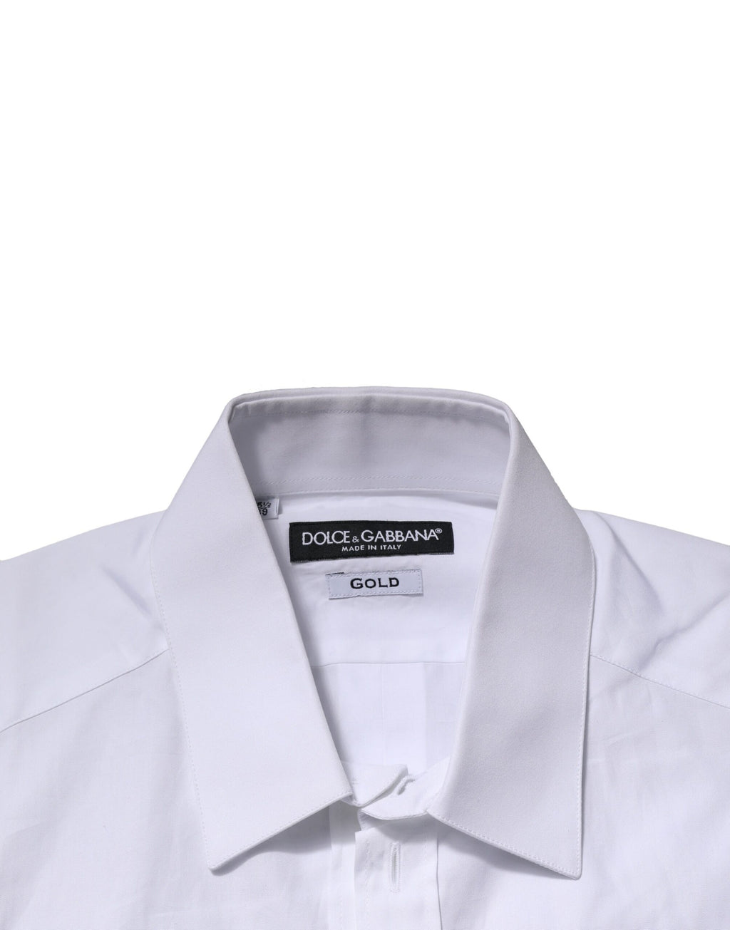 Dolce & Gabbana White Cotton GOLD Short Sleeves Casual Shirt