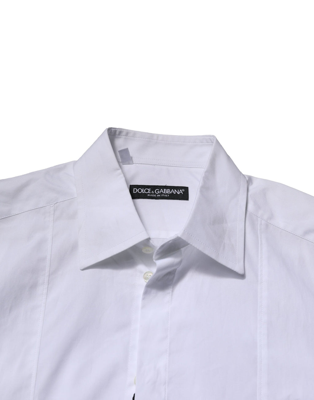 Dolce & Gabbana White Cotton Short Sleeves Dress Formal Shirt