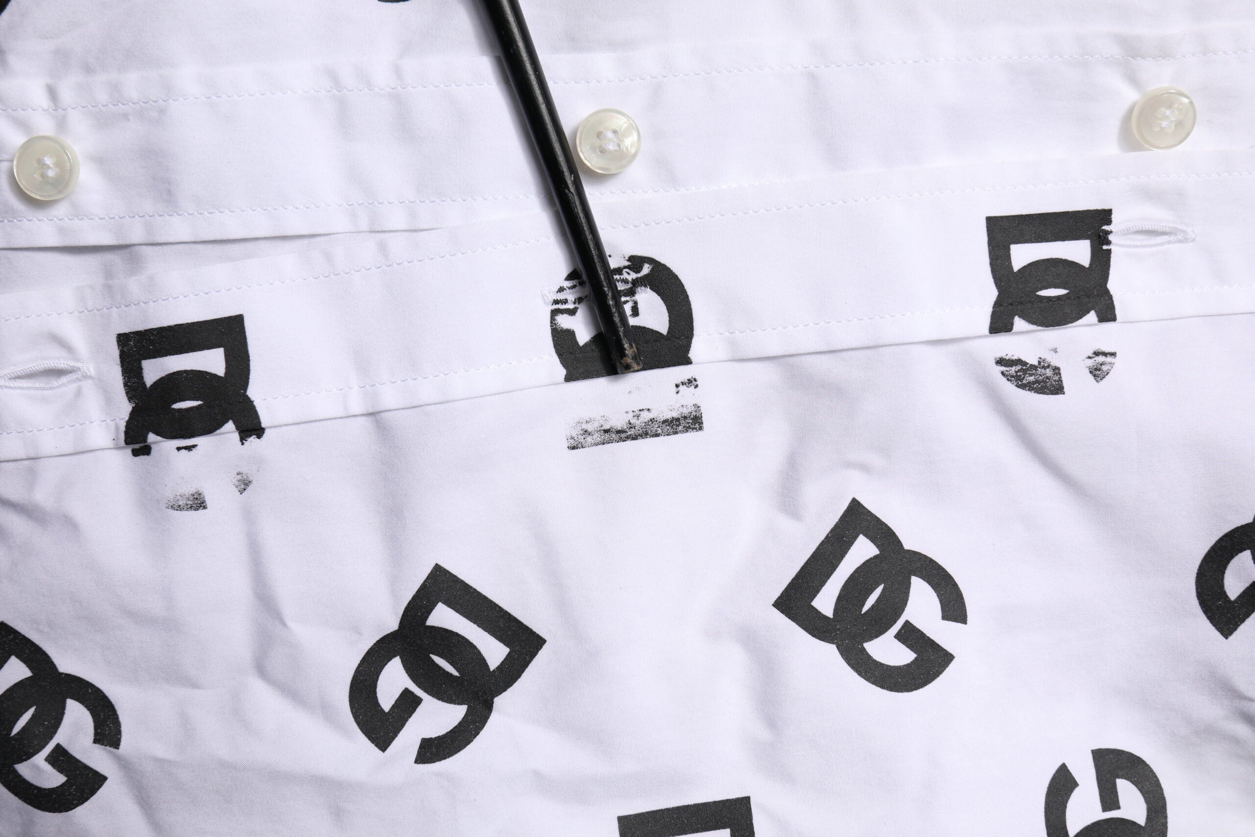 Dolce & Gabbana White MARTINI DG Logo Print Formal Shirt