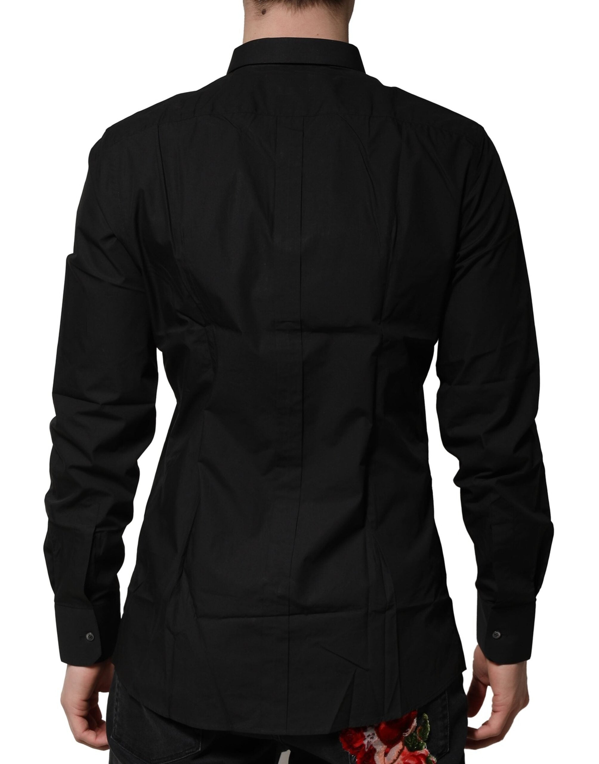 Dolce & Gabbana Black GOLD Long Sleeves Dress Formal Shirt