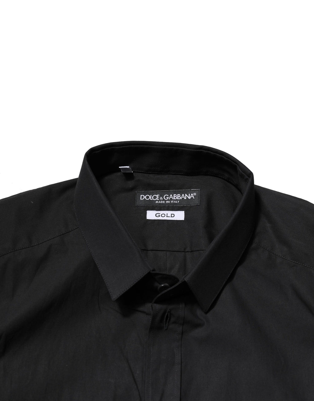 Dolce & Gabbana Black GOLD Long Sleeves Dress Formal Shirt