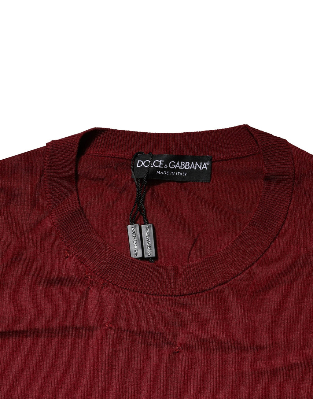 Dolce & Gabbana Maroon Cashmere Crew Neck Sweatshirt Sweater
