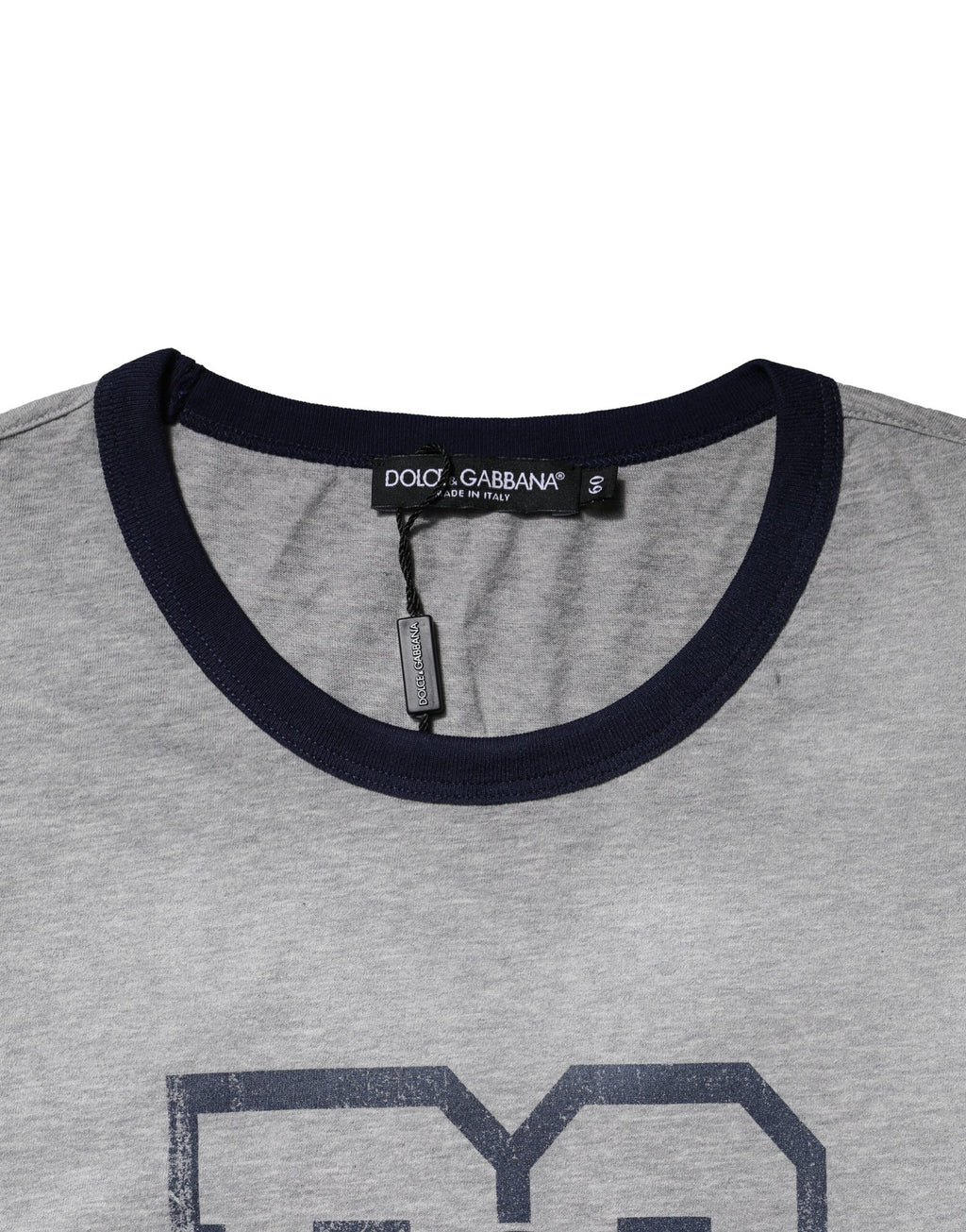 Dolce & Gabbana Gray Cotton Crew Neck Short Sleeves T-shirt