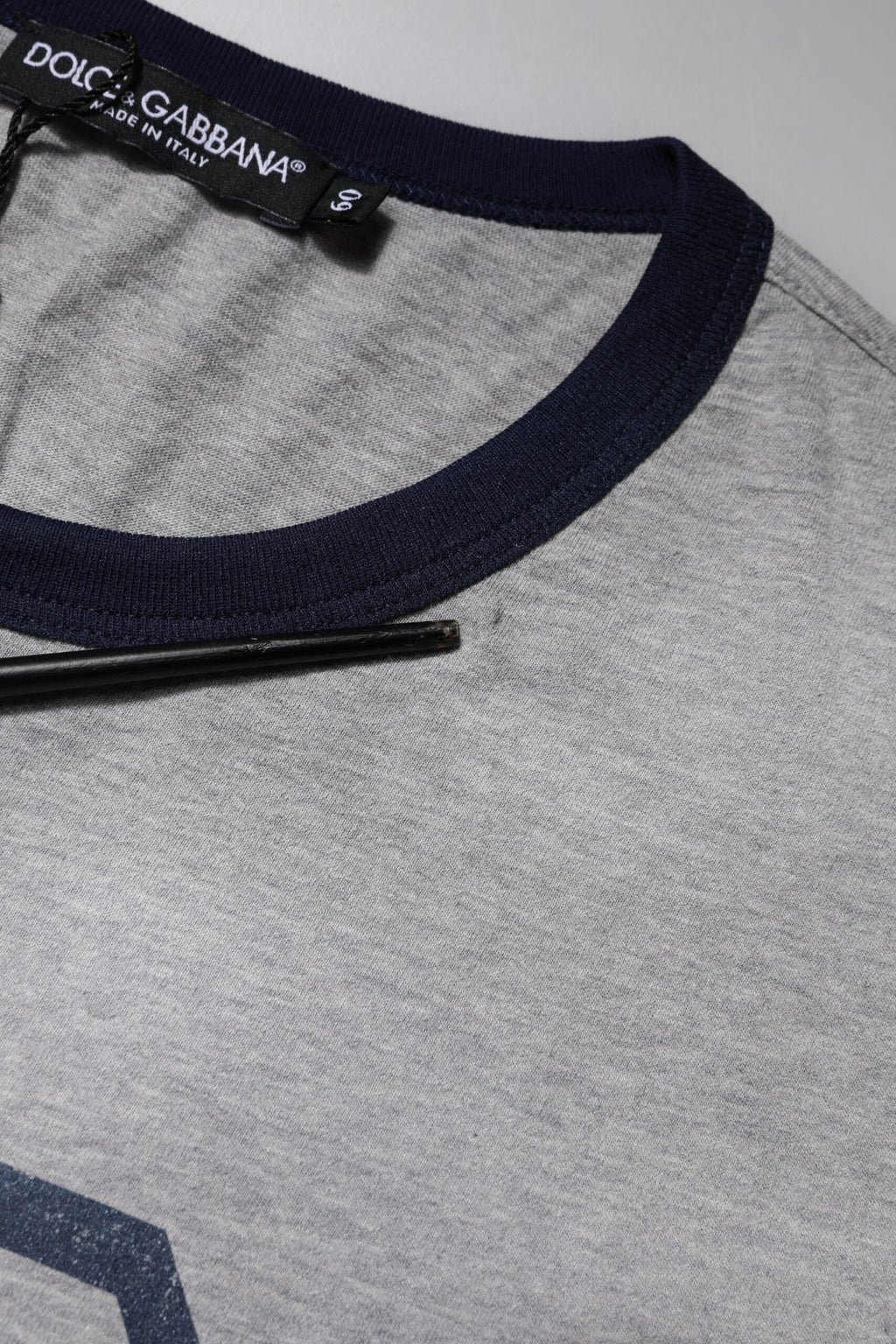 Dolce & Gabbana Gray Cotton Crew Neck Short Sleeves T-shirt