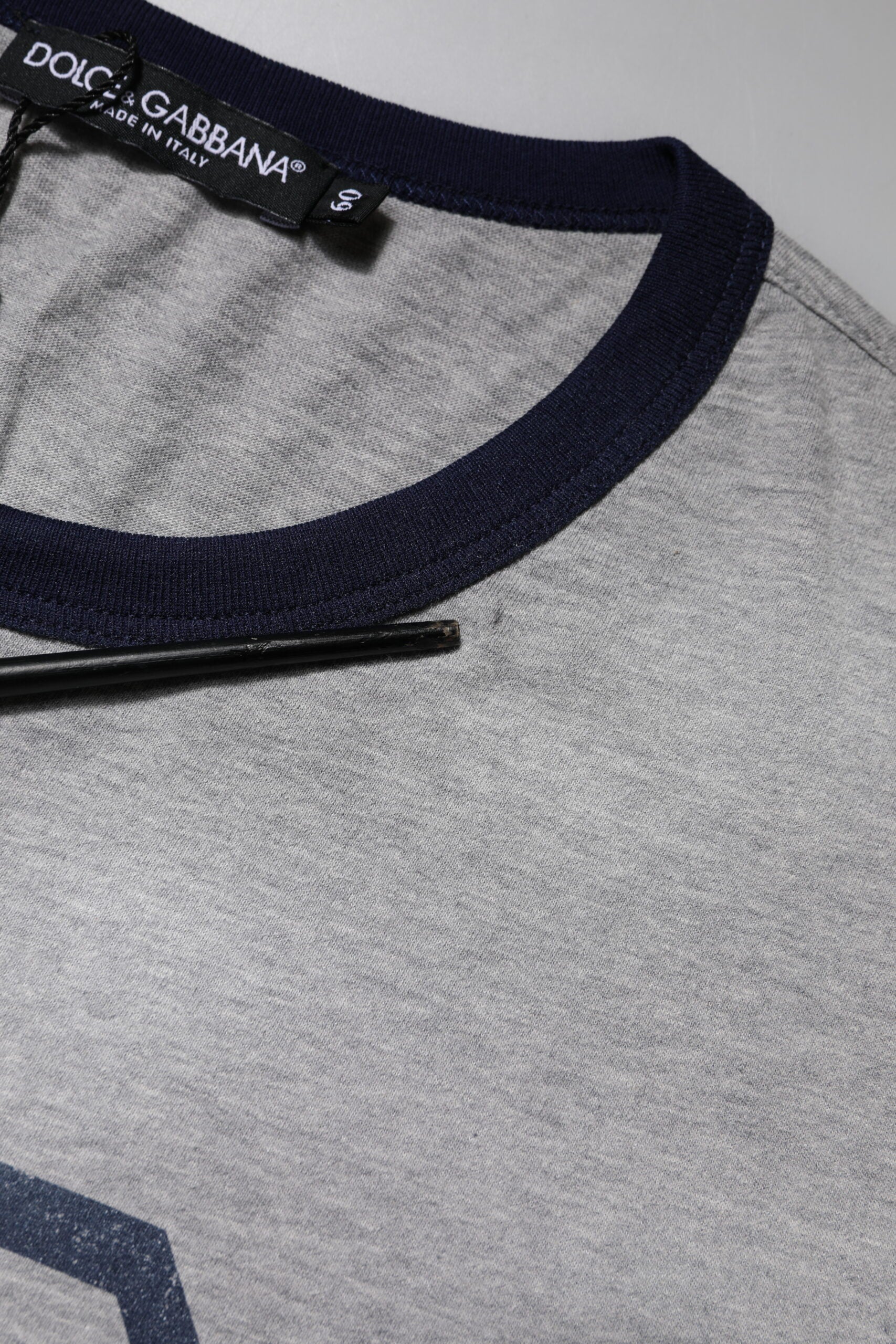 Dolce & Gabbana Gray Cotton Crew Neck Short Sleeves T-shirt