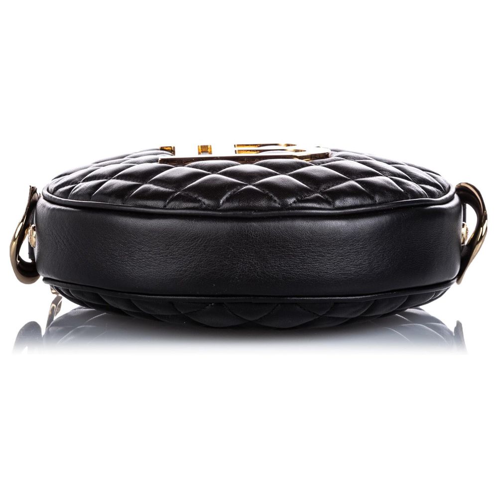 Balmain Black Leather Crossbody Bag