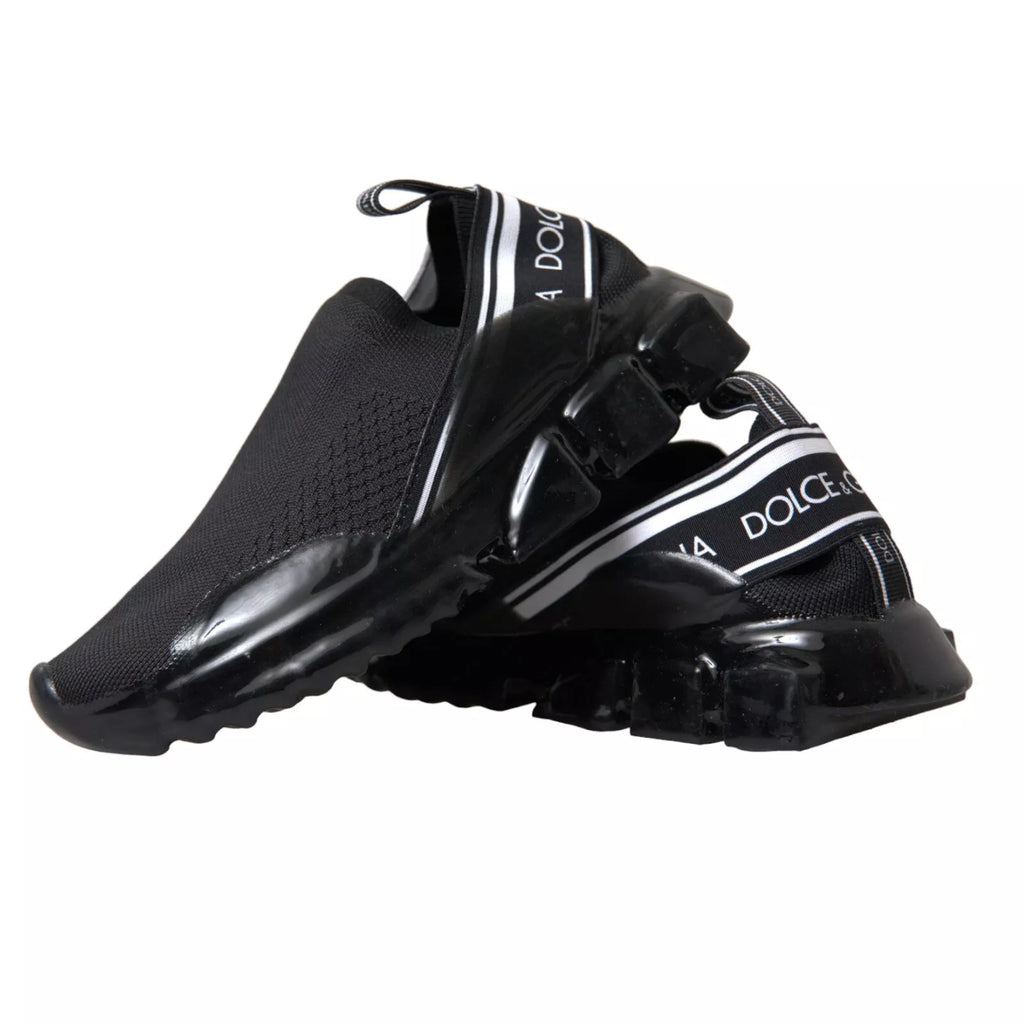 Dolce & Gabbana Black Sorrento Slip On Low Top Sneakers