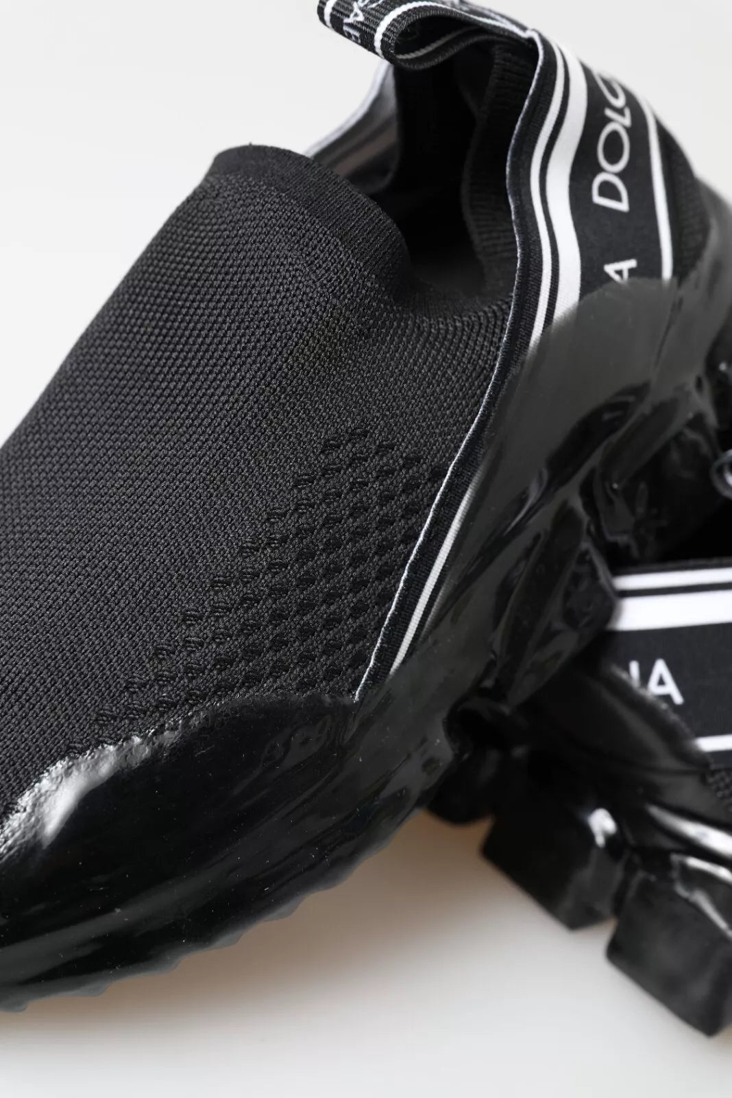 Dolce & Gabbana Black Sorrento Slip On Low Top Sneakers