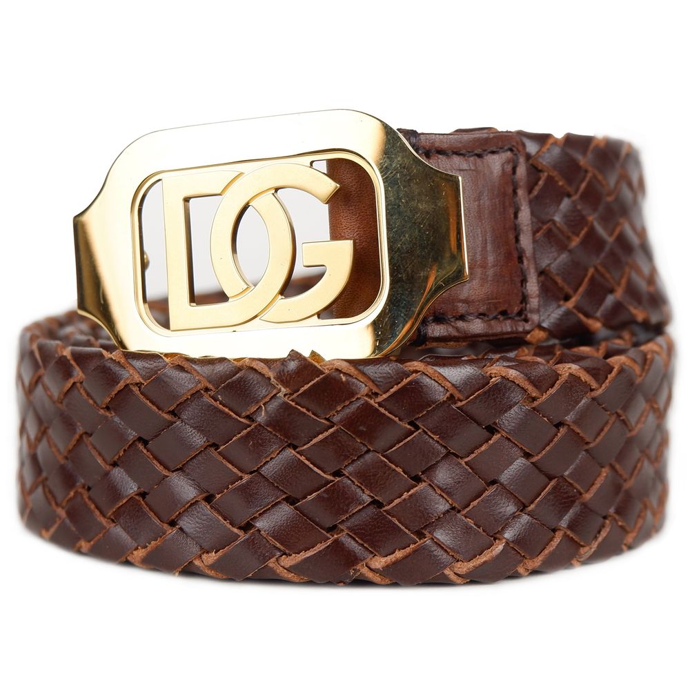 Dolce & Gabbana Brown Calfskin Belt