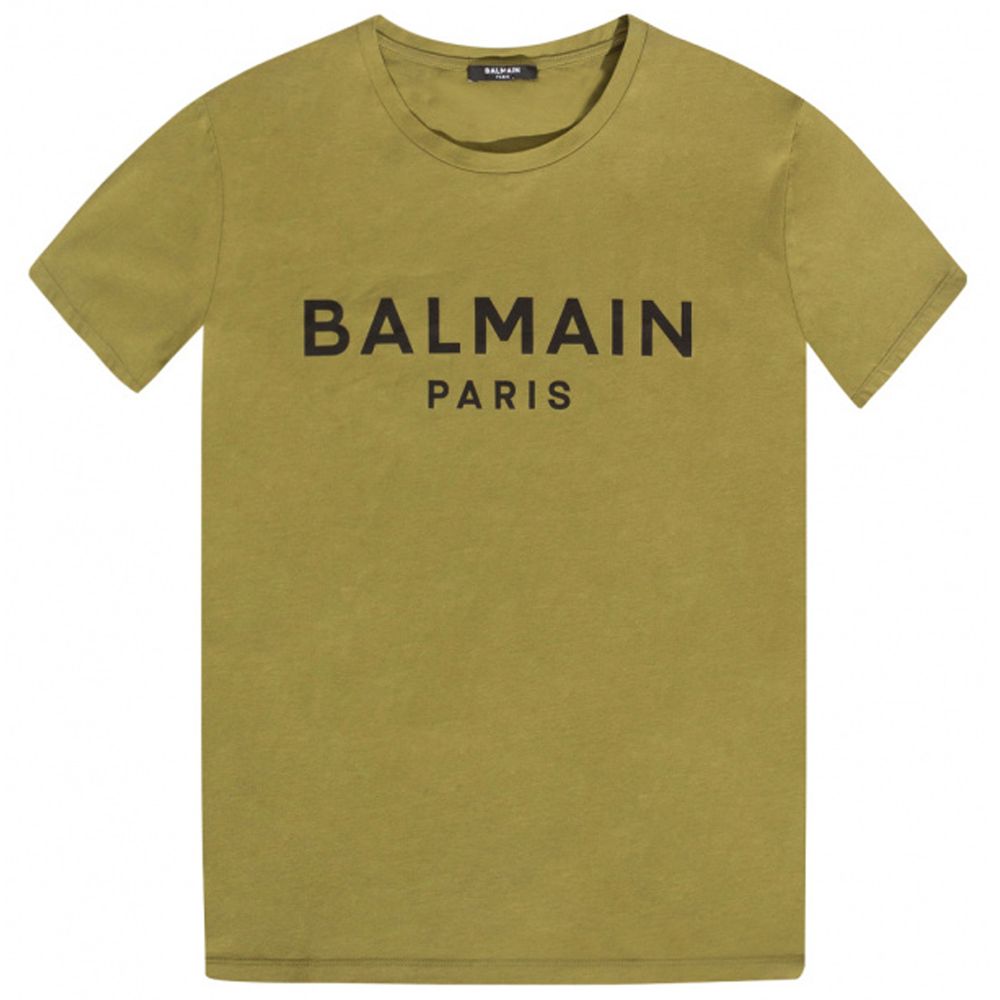 Balmain Green Cotton T-Shirt
