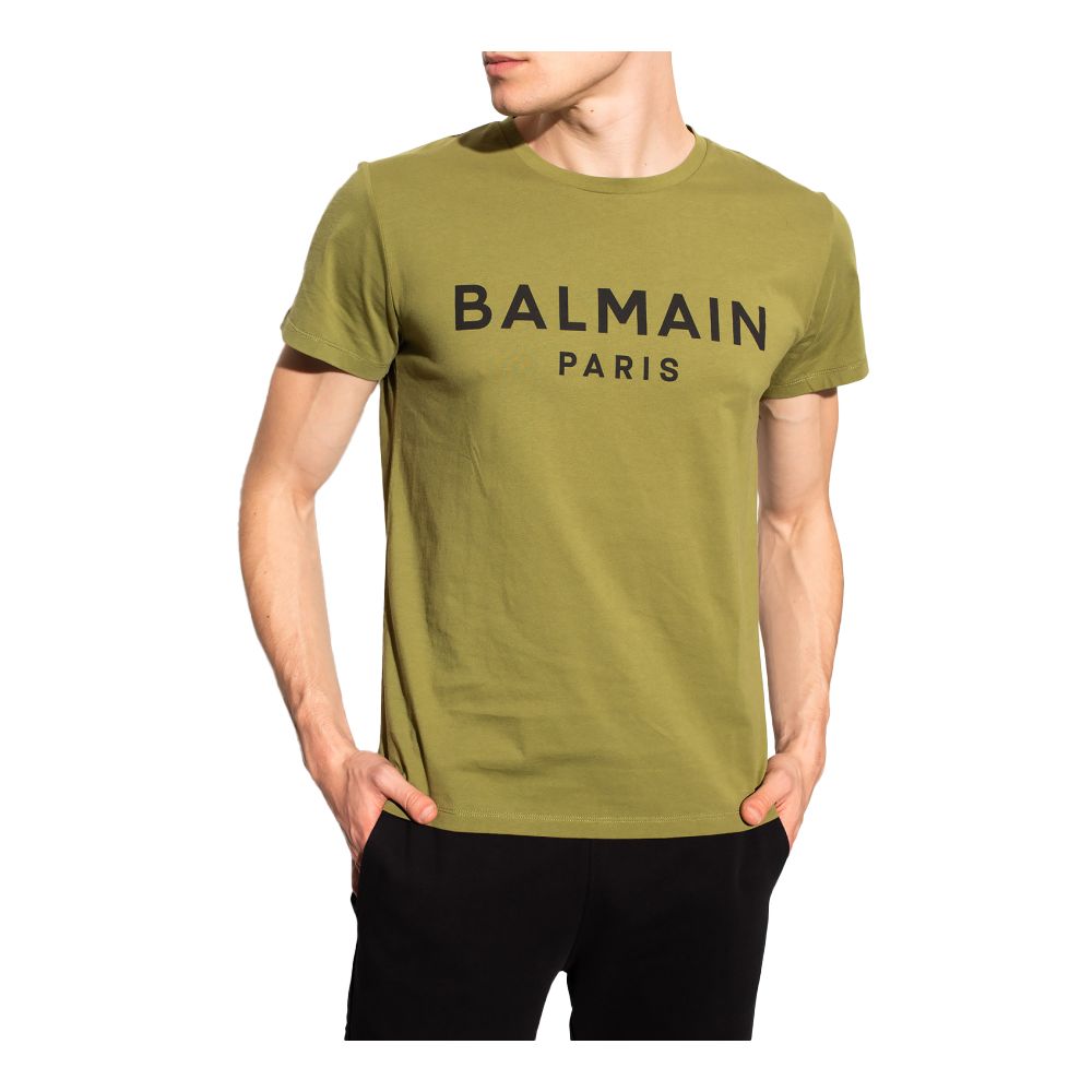 Balmain Green Cotton T-Shirt