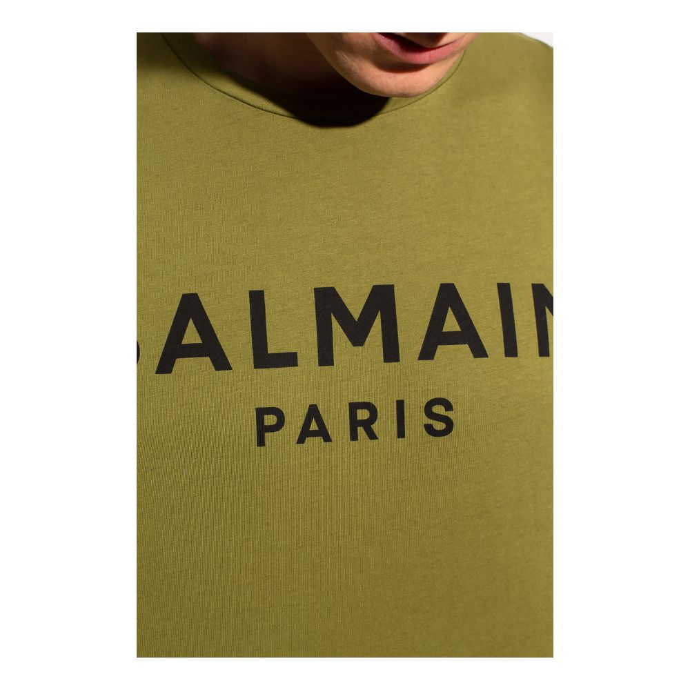 Balmain Green Cotton T-Shirt