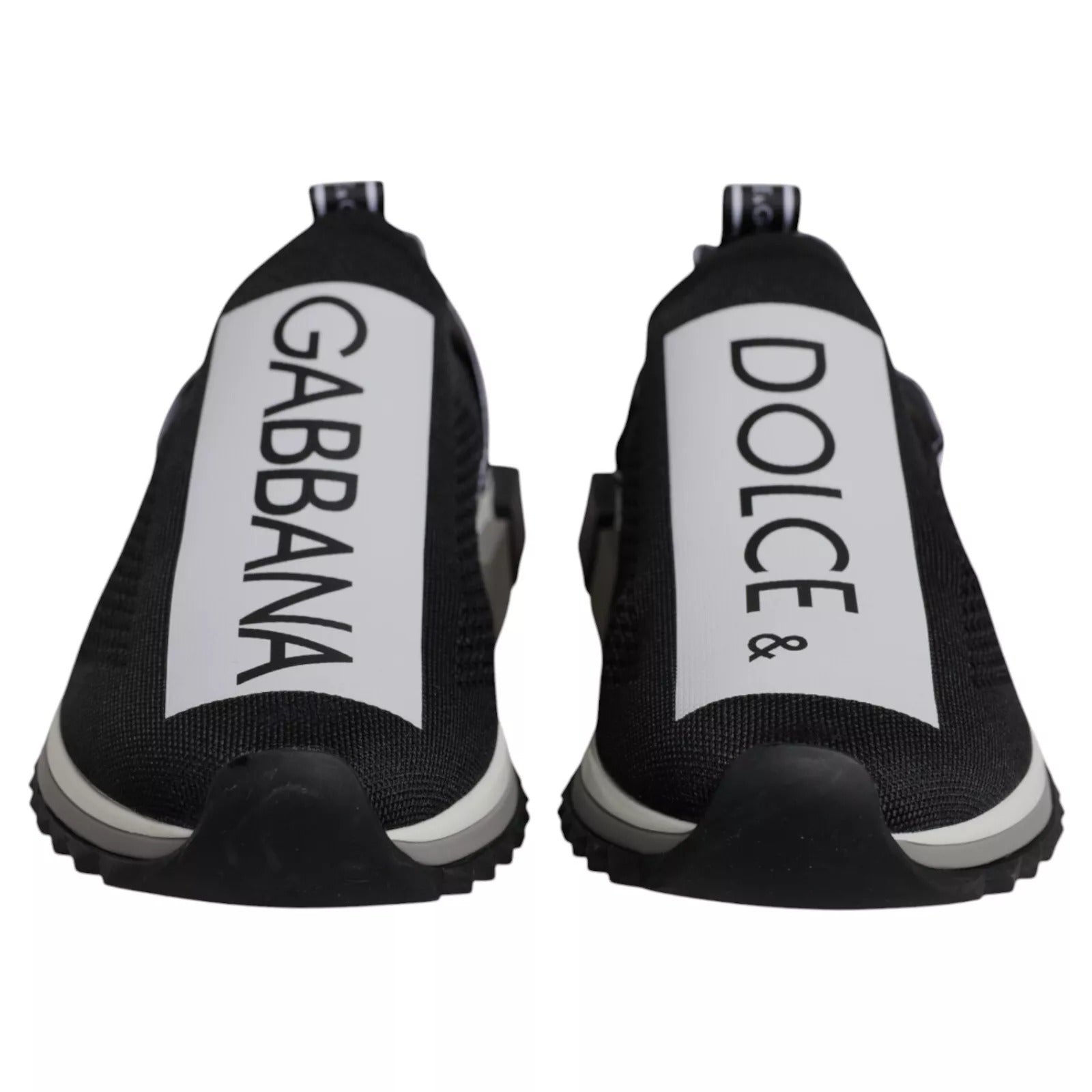 Dolce & Gabbana Black White Slip On Sorrento Sneakers Shoes
