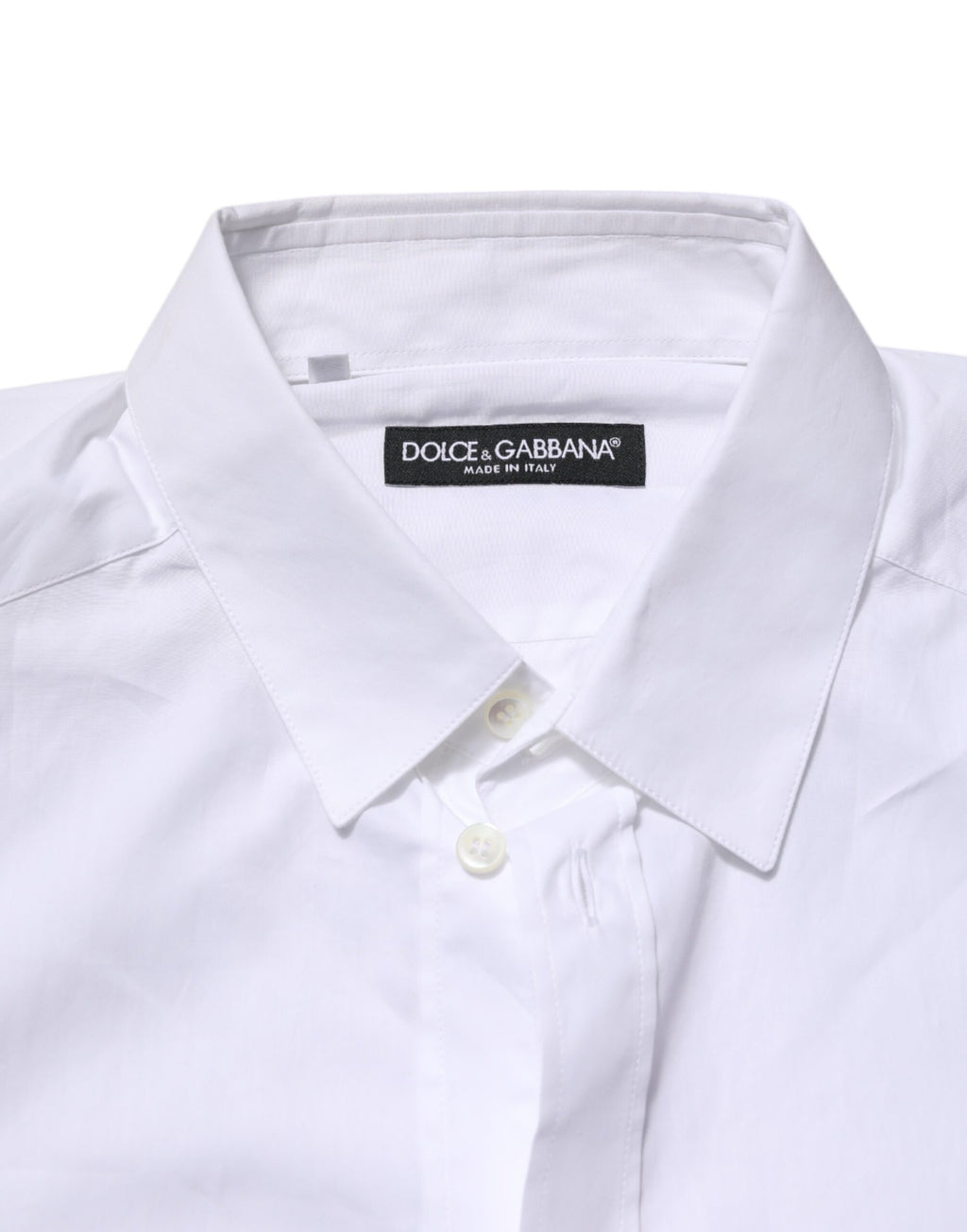 Dolce & Gabbana White Cotton Long Sleeves Men Formal Shirt