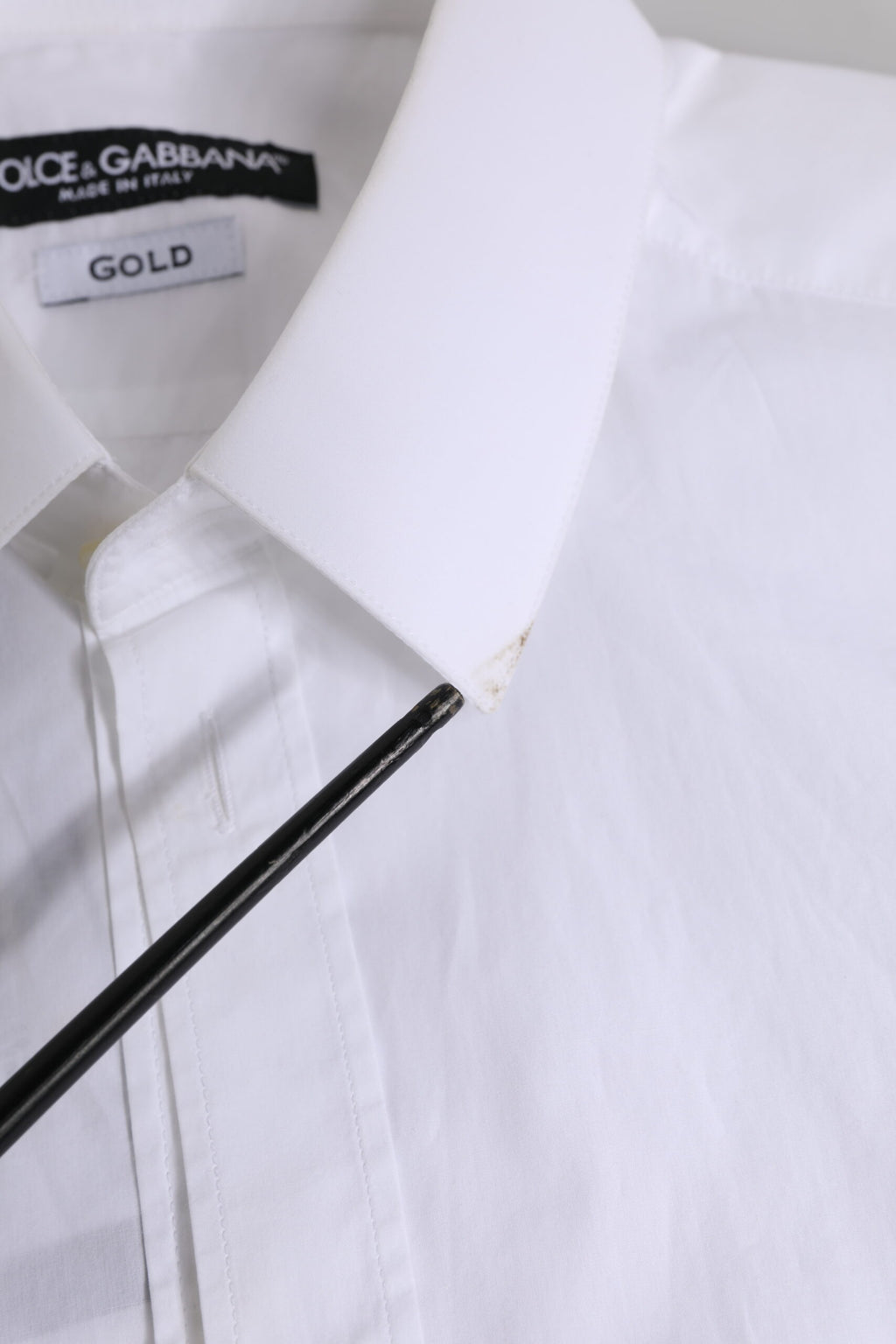 Dolce & Gabbana White GOLD Long Sleeves Dress Formal Shirt