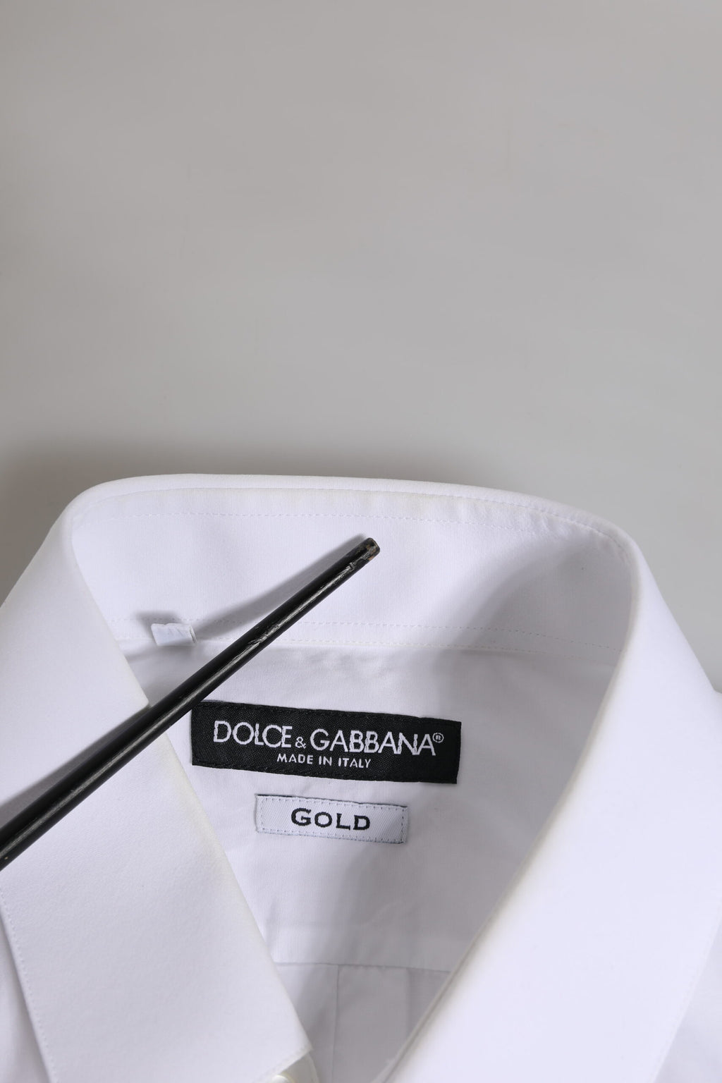 Dolce & Gabbana White GOLD Cotton Men Dress Formal Shirt