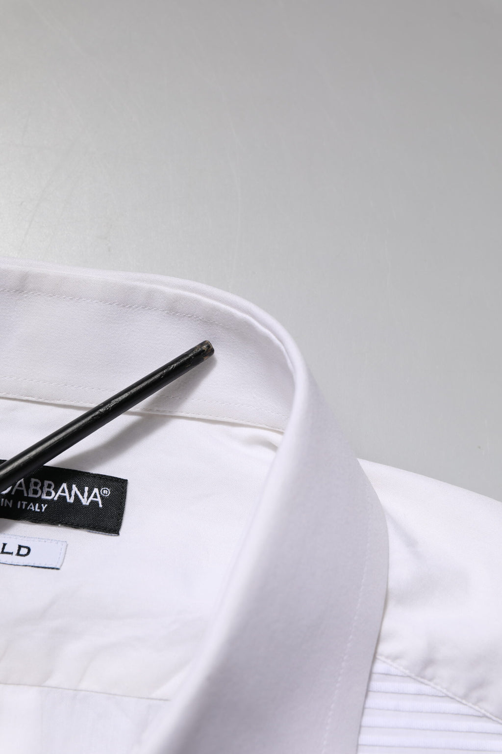 Dolce & Gabbana White GOLD Cotton Long Sleeves Formal Shirt