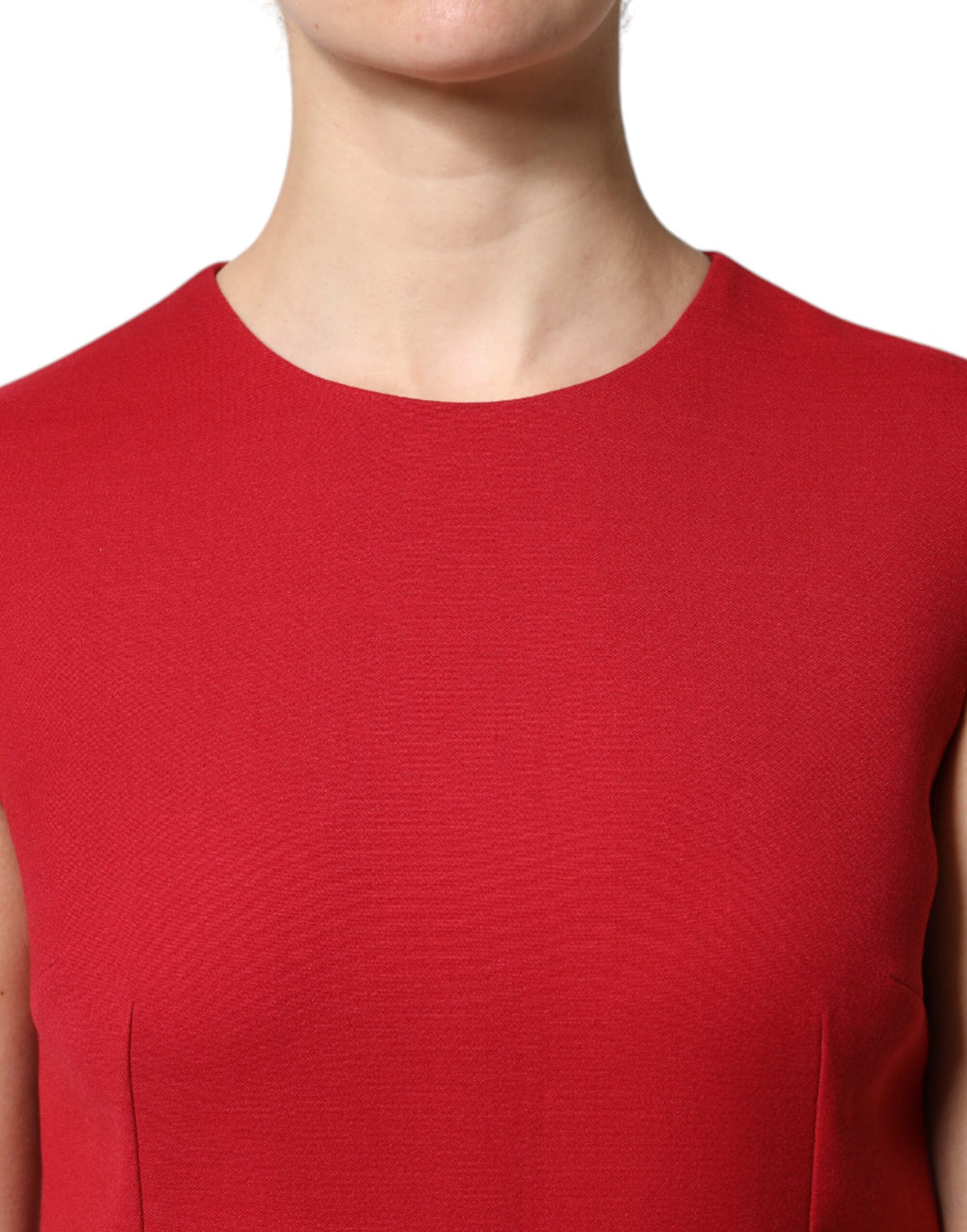 Dolce & Gabbana Red Wool Sleeveless KneeLength A-line Dress