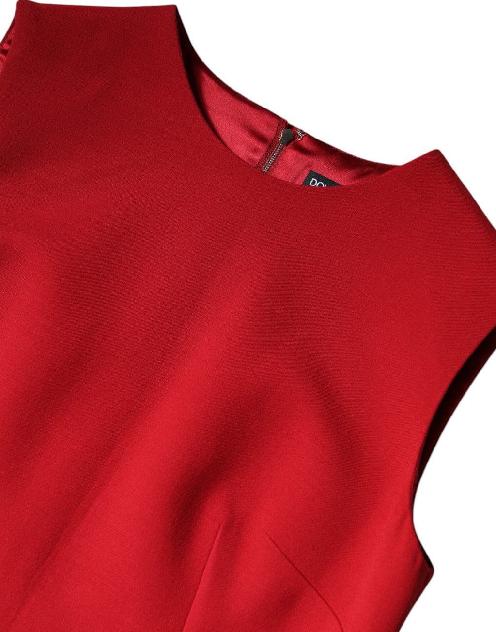 Dolce & Gabbana Red Wool Sleeveless KneeLength A-line Dress