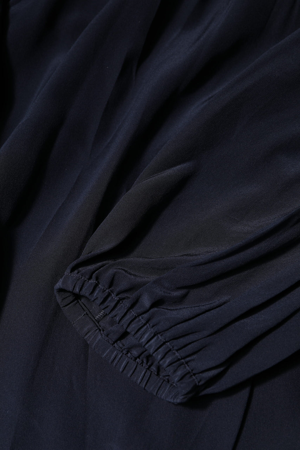 Dolce & Gabbana Blue Silk Mock Neck Long Sleeves Blouse Top