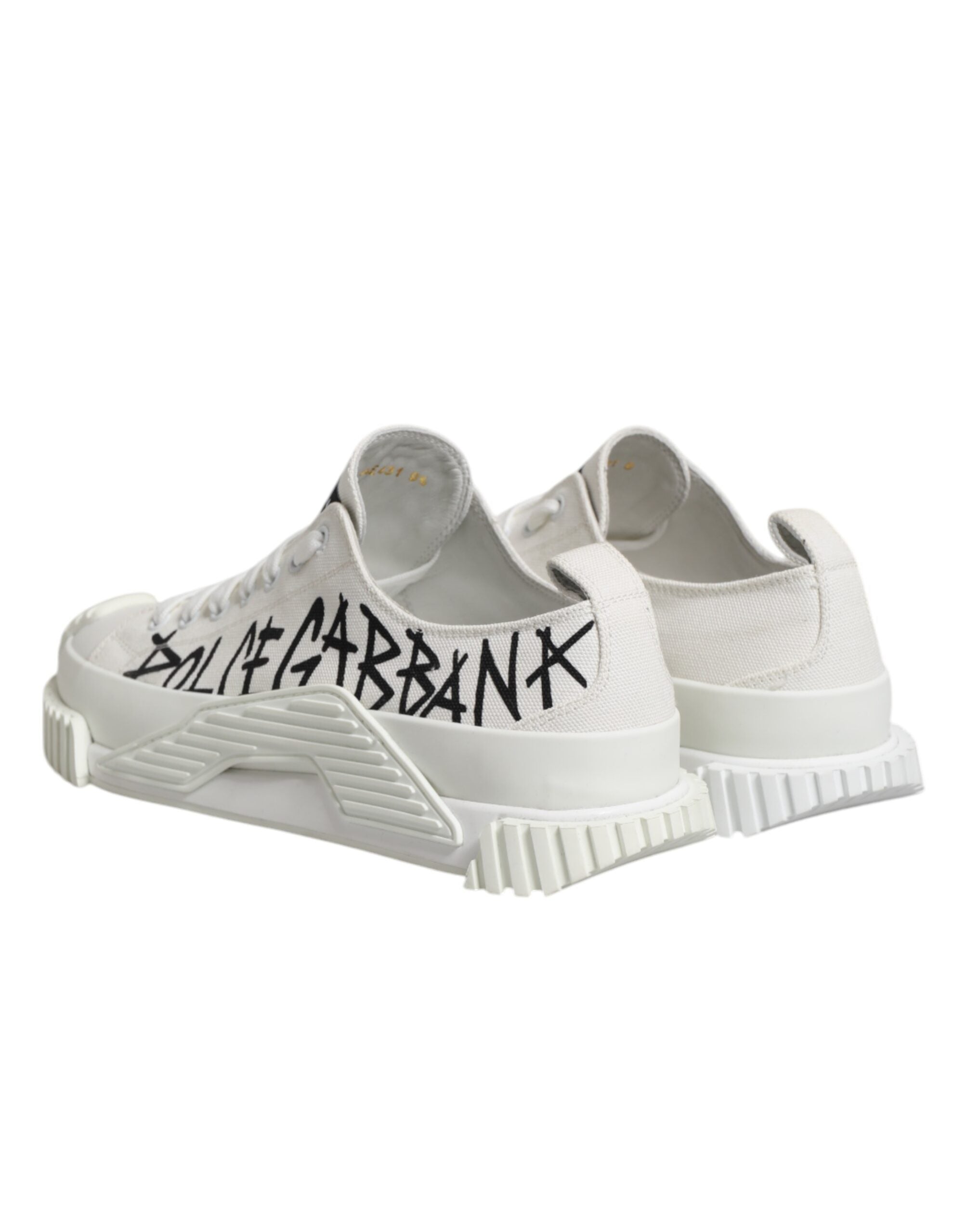 Dolce & Gabbana White Cotton NS1 Low Top Sneakers Shoes