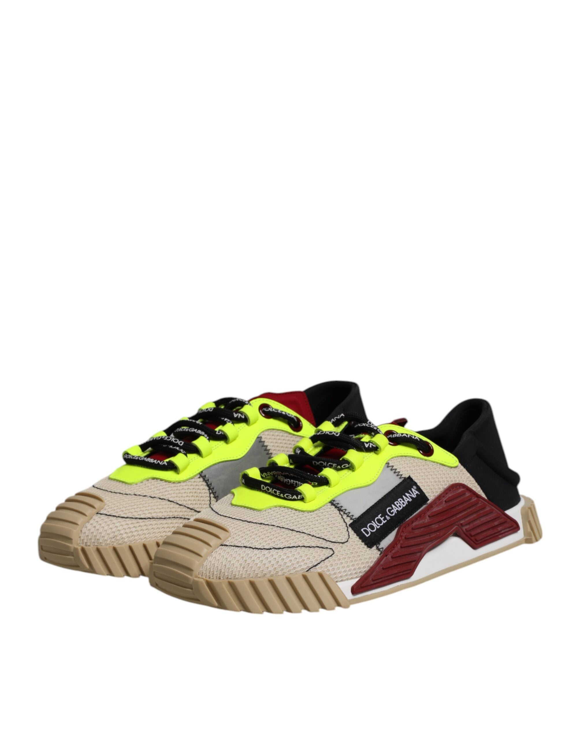 Dolce & Gabbana Multicolor Lace Up Low Top NS1 Sneakers Shoes
