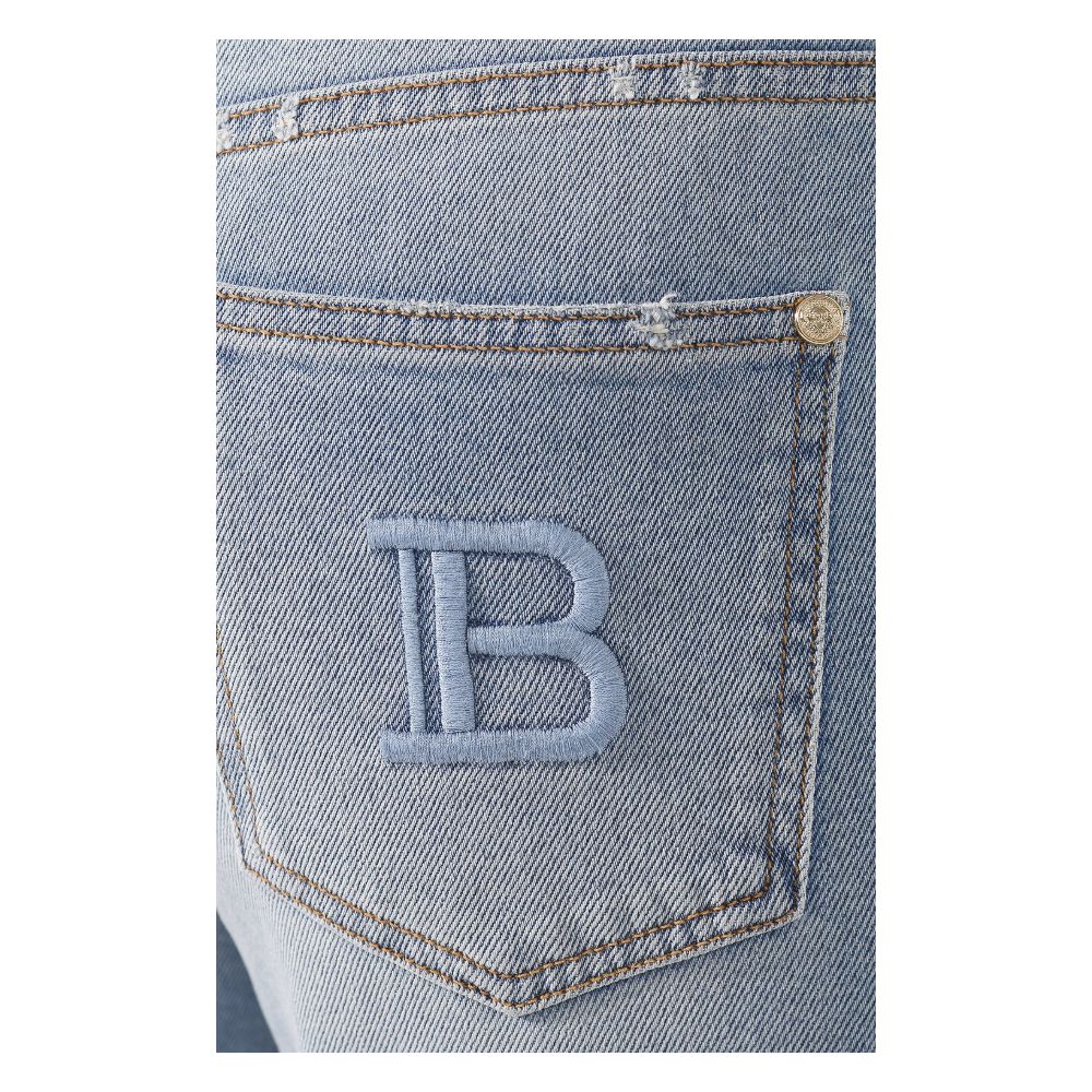 Balmain Blue Cotton Jeans & Pant
