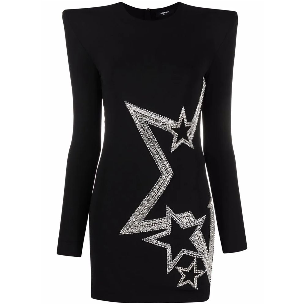 Balmain Black Viscose Dress