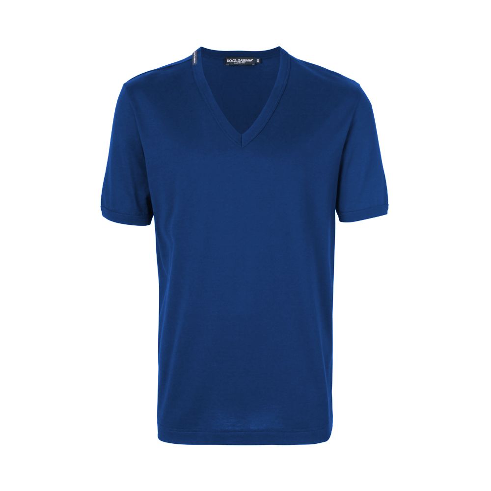 Dolce & Gabbana Blue Cotton T-Shirt